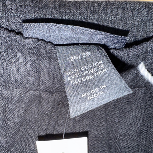 Lane Bryant Women's Skirt 26/28 Black w/White Tassels Drawstring Cotton Lined - Picture 8 of 10